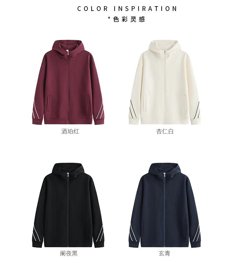 99006#40支 听竹棉 微肌理感空气层结构连帽拉链外套款 卫衣 细节展示 启虎
