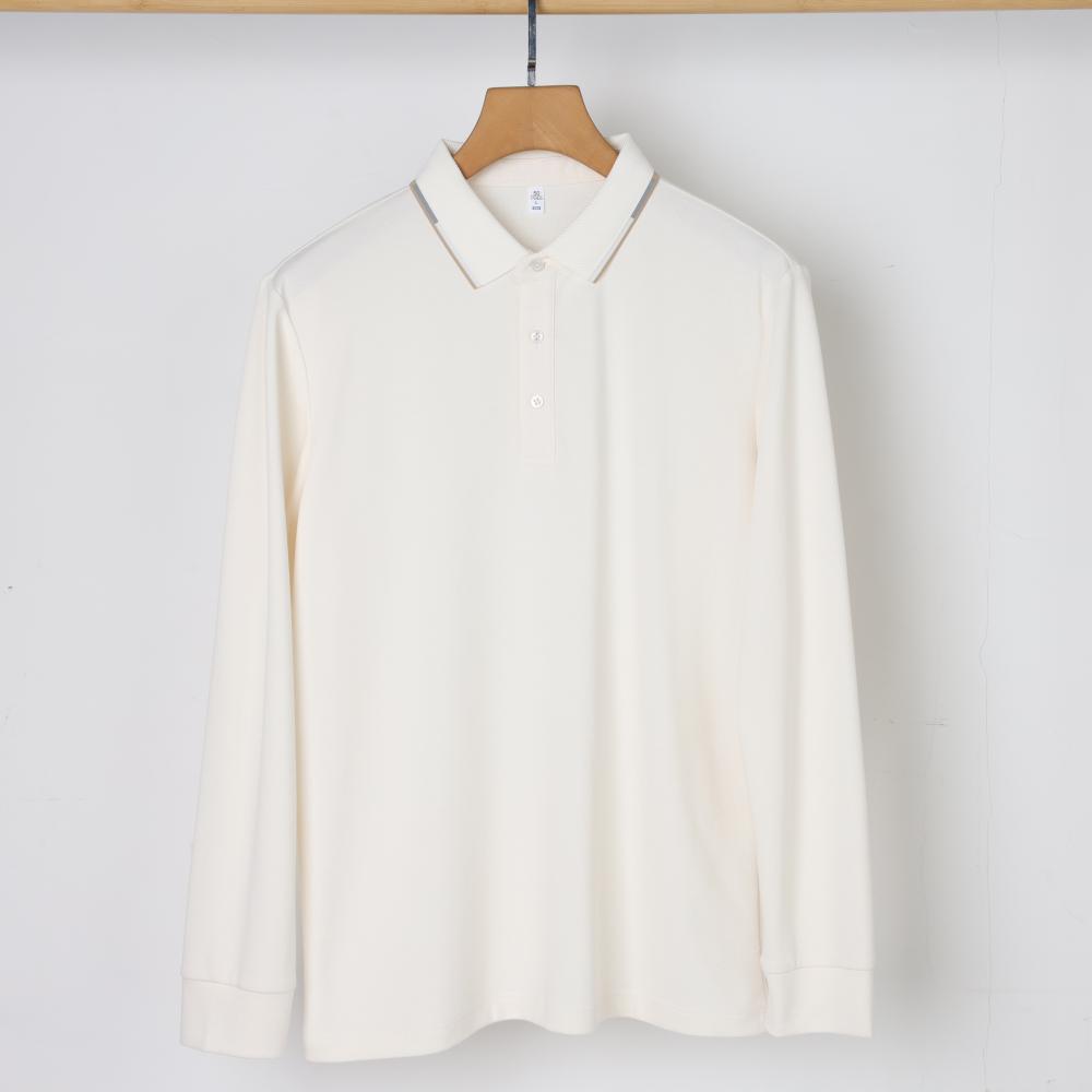 2509#40支240克秋冬羊毛蚕丝秋冬长袖 Polo衫 细节展示 启虎