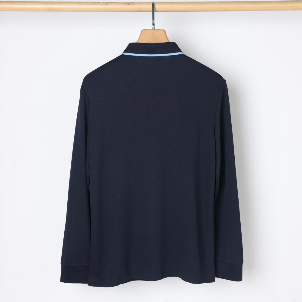 2509#40支240克秋冬羊毛蚕丝秋冬长袖 Polo衫 细节展示 启虎