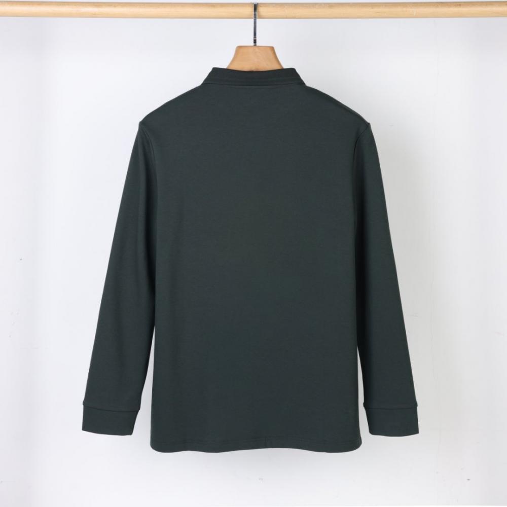 2501#40支245克斜纹德绒莫代尔棉秋冬长袖 Polo衫 细节展示 启虎