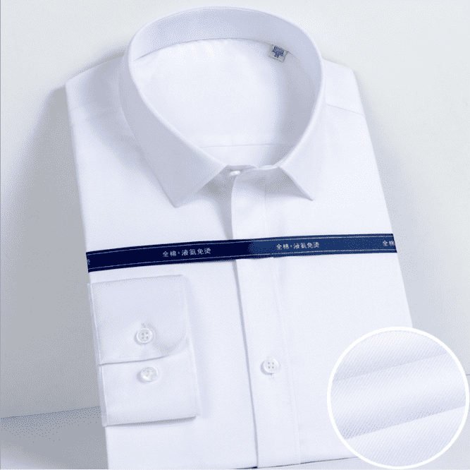 KX19006 全棉液氨免烫白色长袖衬衫男