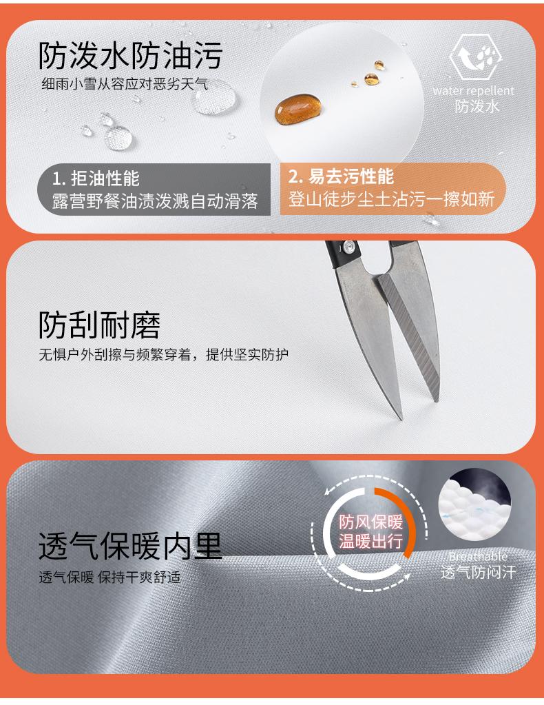 KF-003软壳防风外套(226同款号) 冲锋衣 细节展示 启虎