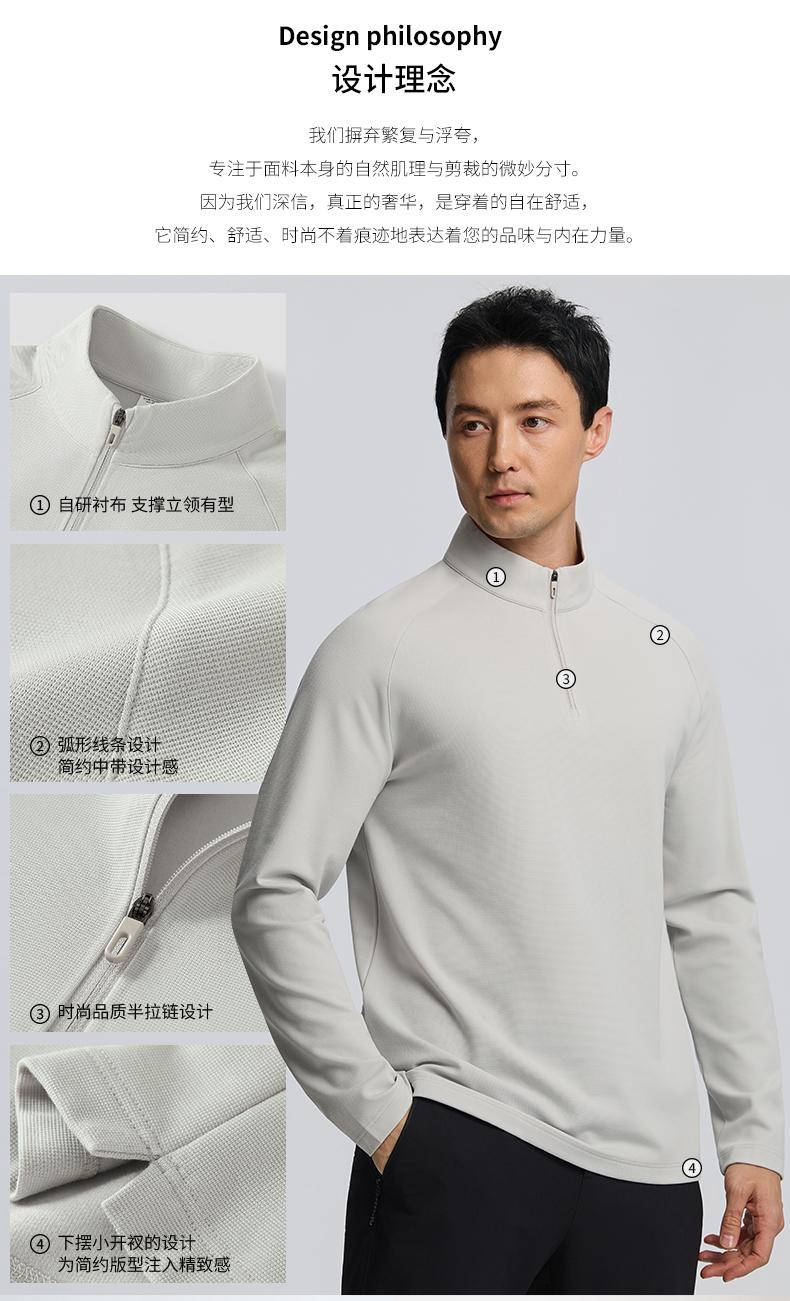 莫棉羊毛楼梯绒1100 Polo衫 细节展示 启虎