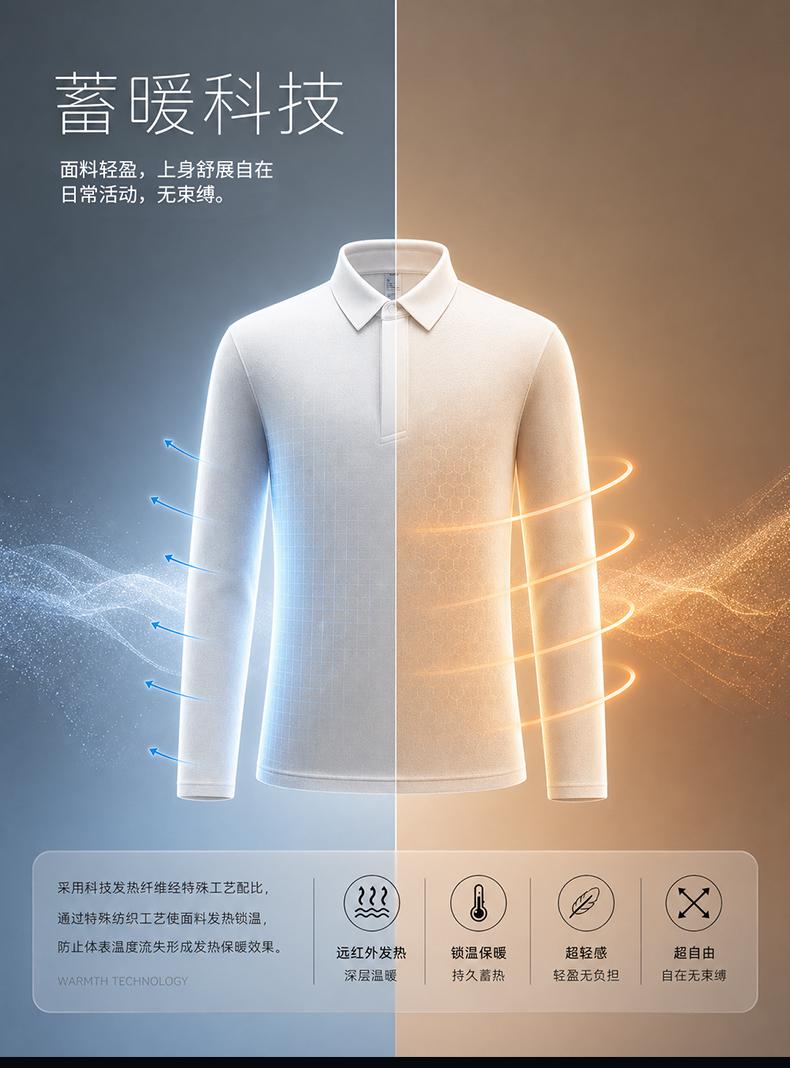 莫棉羊毛楼梯绒1101 Polo衫 细节展示 启虎