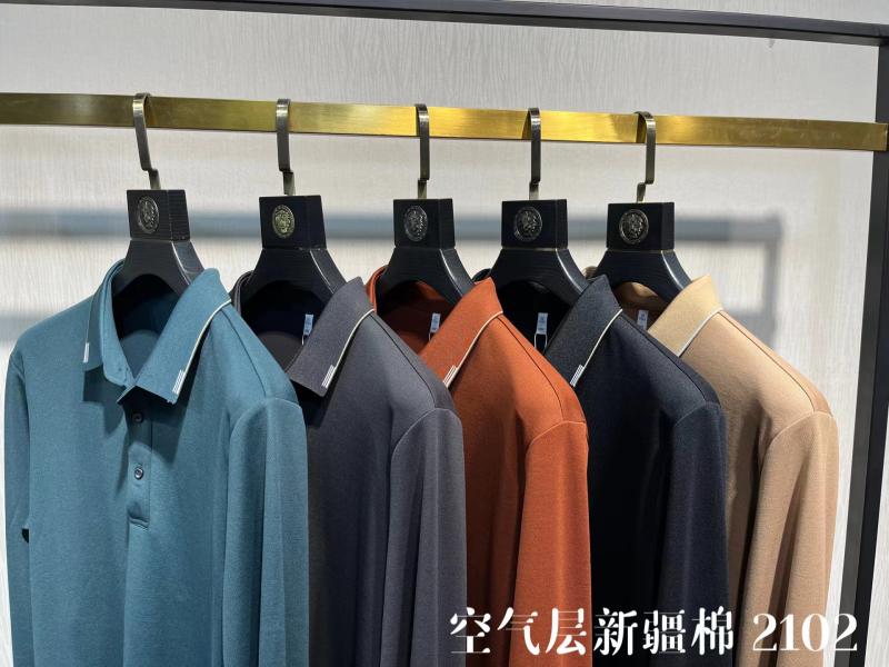 50支棉涤珠地拉架2102 长袖 Polo 衫定制 细节展示 第1张