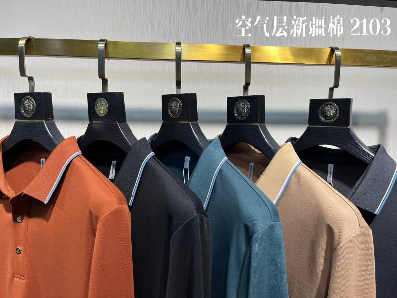 50支棉涤珠地拉架2103 长袖 Polo 衫定制 细节展示 第1张