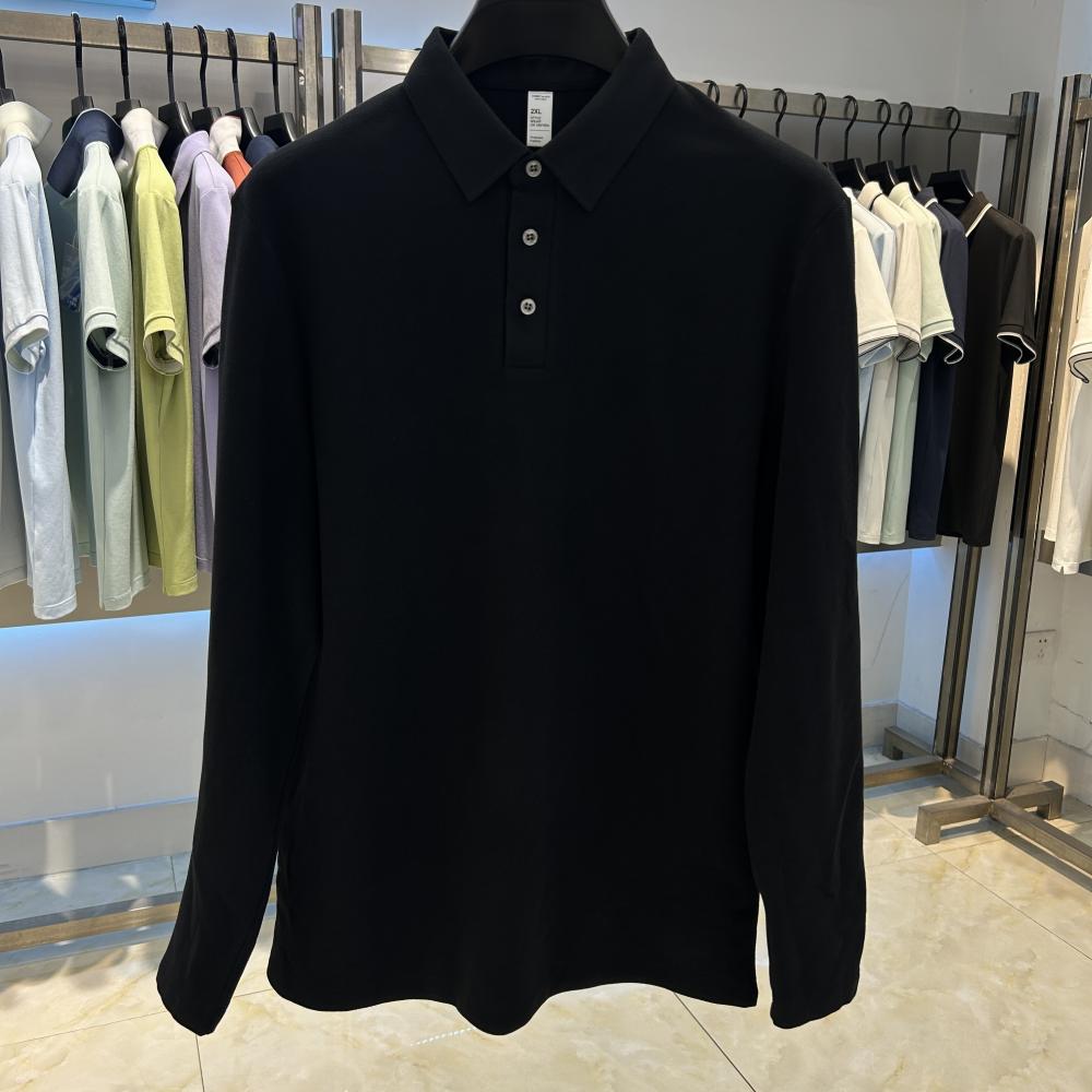 双面绒华夫格1500 长袖 Polo 衫定制 细节展示 第1张