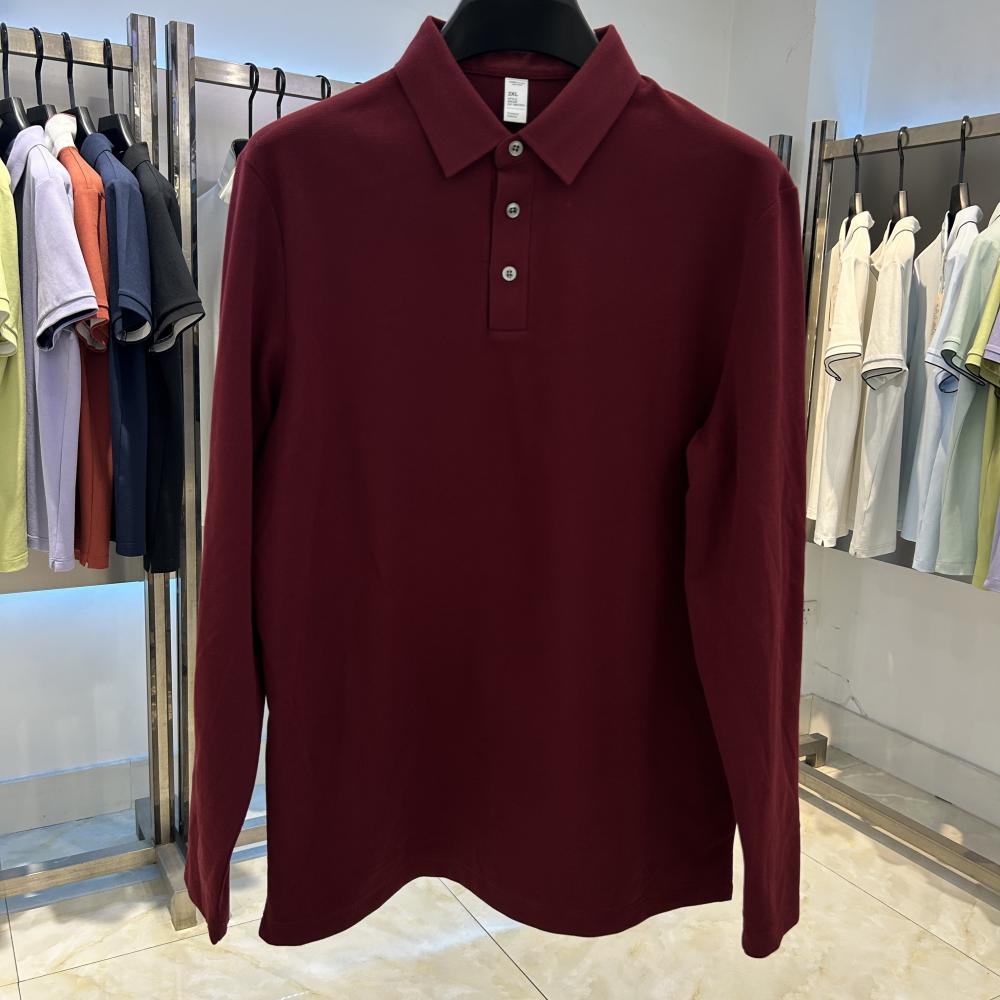 双面绒华夫格1500 长袖 Polo 衫定制 细节展示 第2张