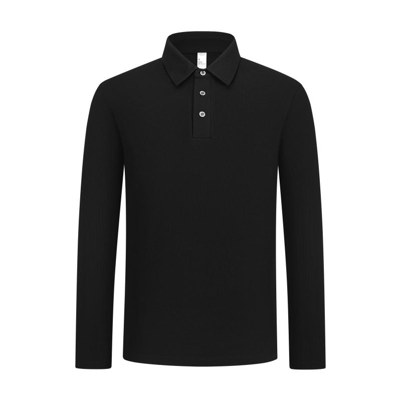 双面绒华夫格1500 长袖 Polo 衫定制 启虎