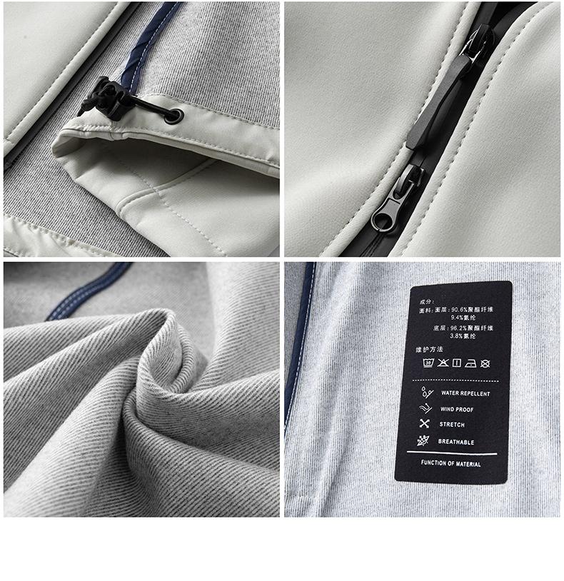 SYK-T2620#女版 户外连帽软壳衣 冲锋衣 细节展示 启虎
