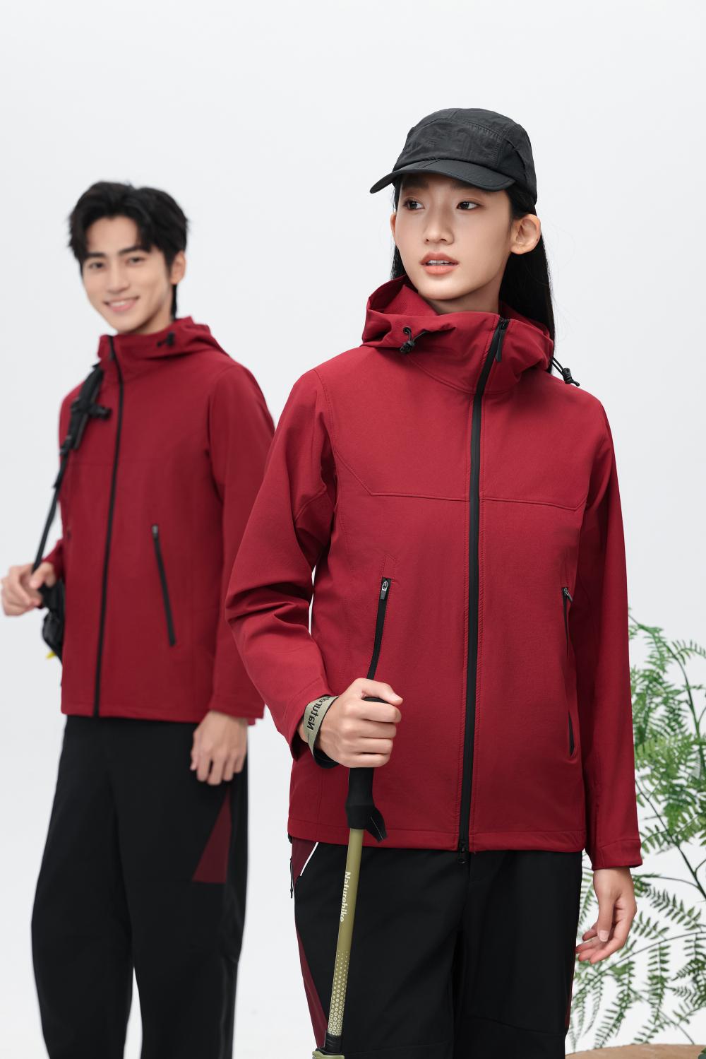 SYK-T2630#250克/户外连帽软壳衣(拼接款) 冲锋衣 细节展示 启虎