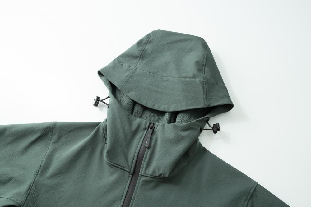 SYK-T2630#250克/户外连帽软壳衣(拼接款) 冲锋衣 细节展示 启虎