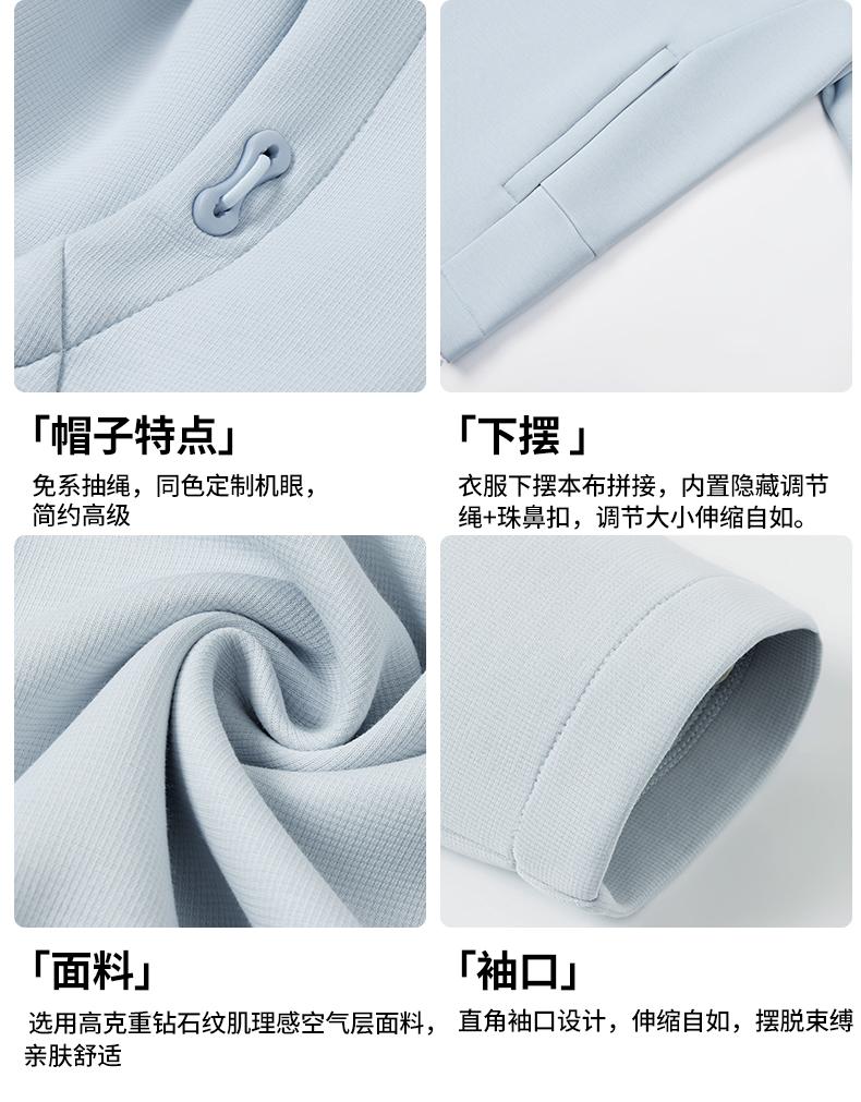 9636#380G钻石棉插肩袖复古机能潮牌连帽拉链外套 卫衣 细节展示 启虎