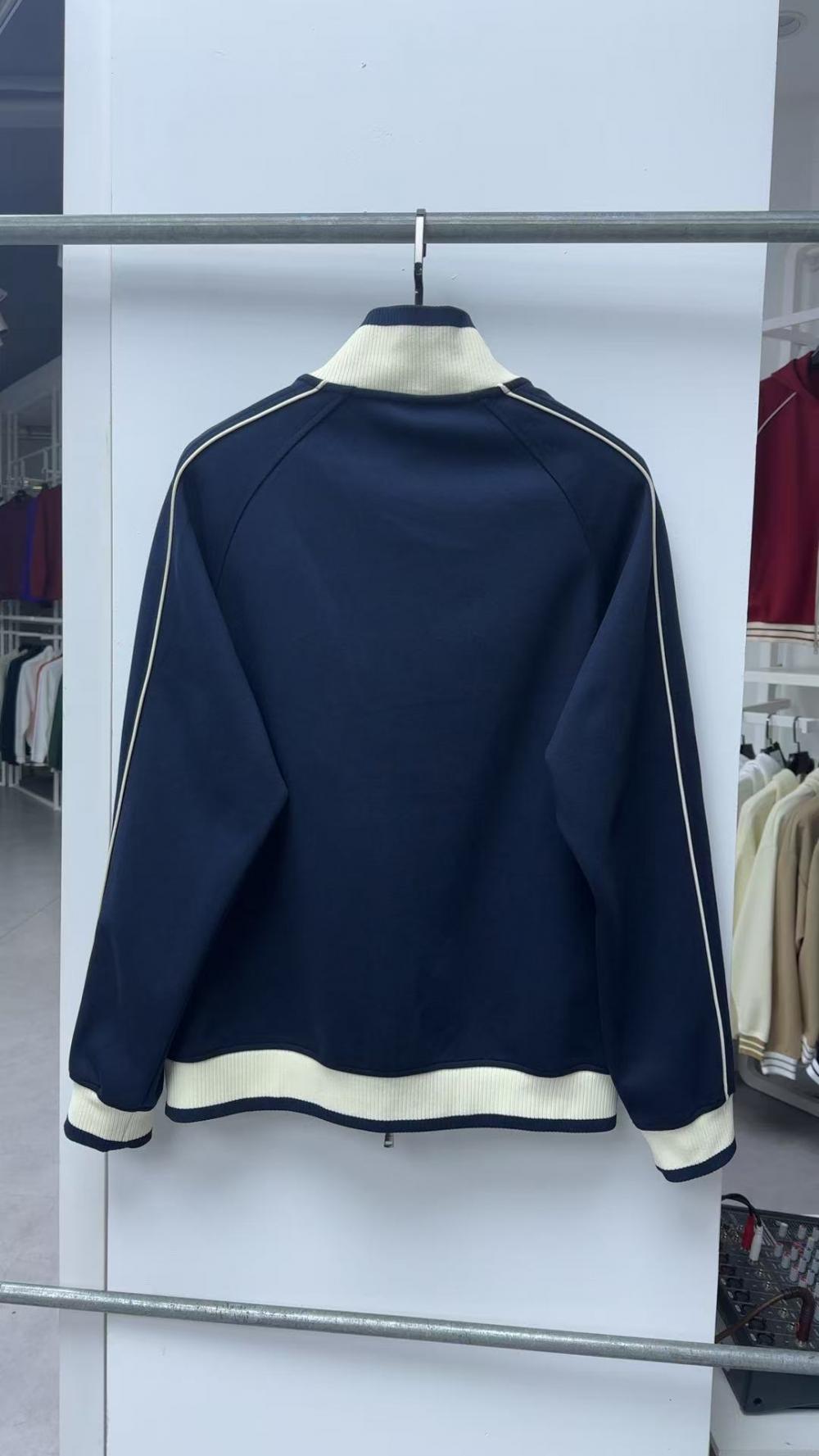 9896#Autumn 380G复古潮棉撞色立领拉链外套 卫衣 细节展示 启虎