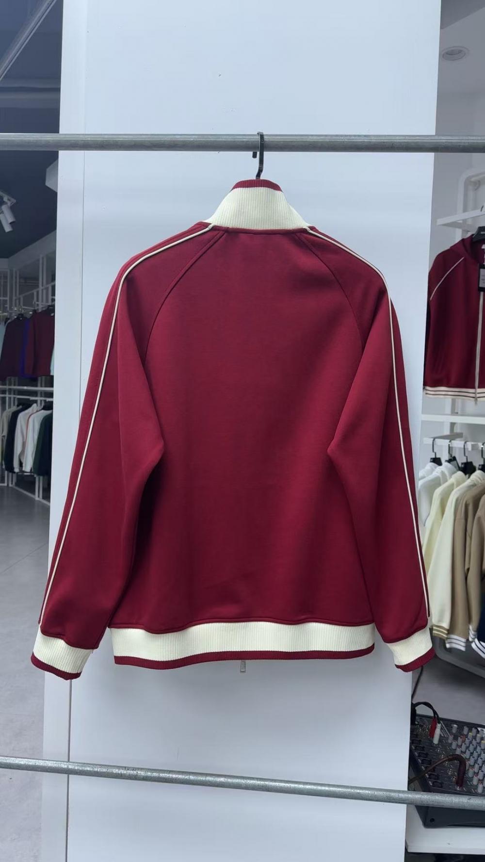 9896#Autumn 380G复古潮棉撞色立领拉链外套 卫衣 细节展示 启虎