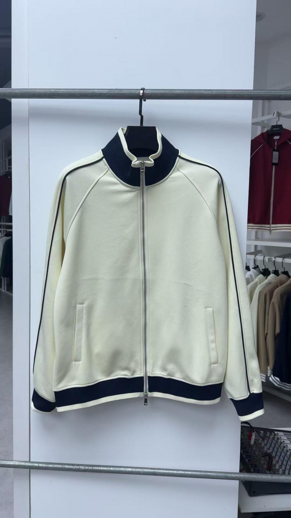9896#Autumn 380G复古潮棉撞色立领拉链外套 卫衣 细节展示 启虎