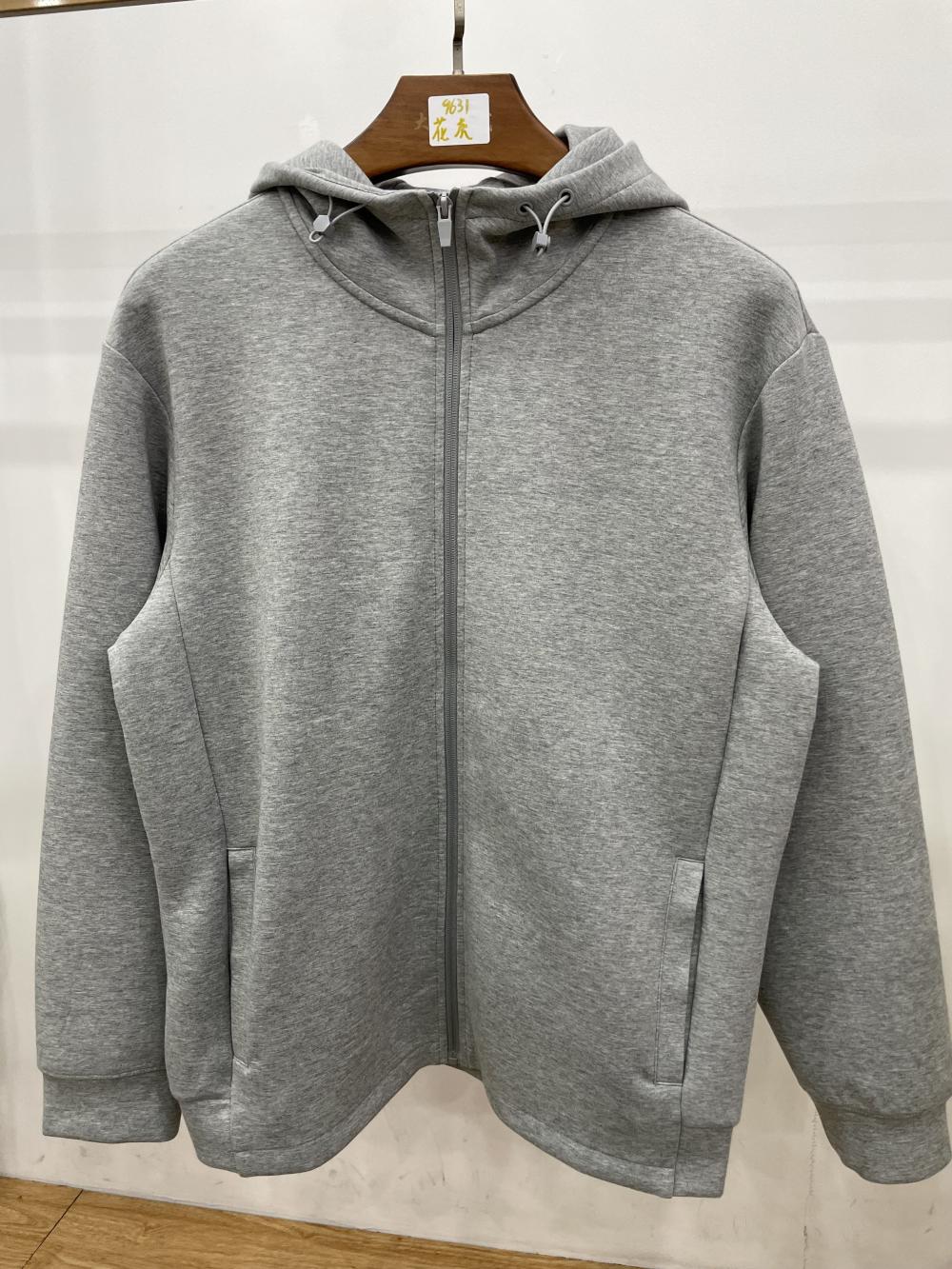 9631#380G液氨双面空气层结构款连帽外套 卫衣 细节展示 启虎