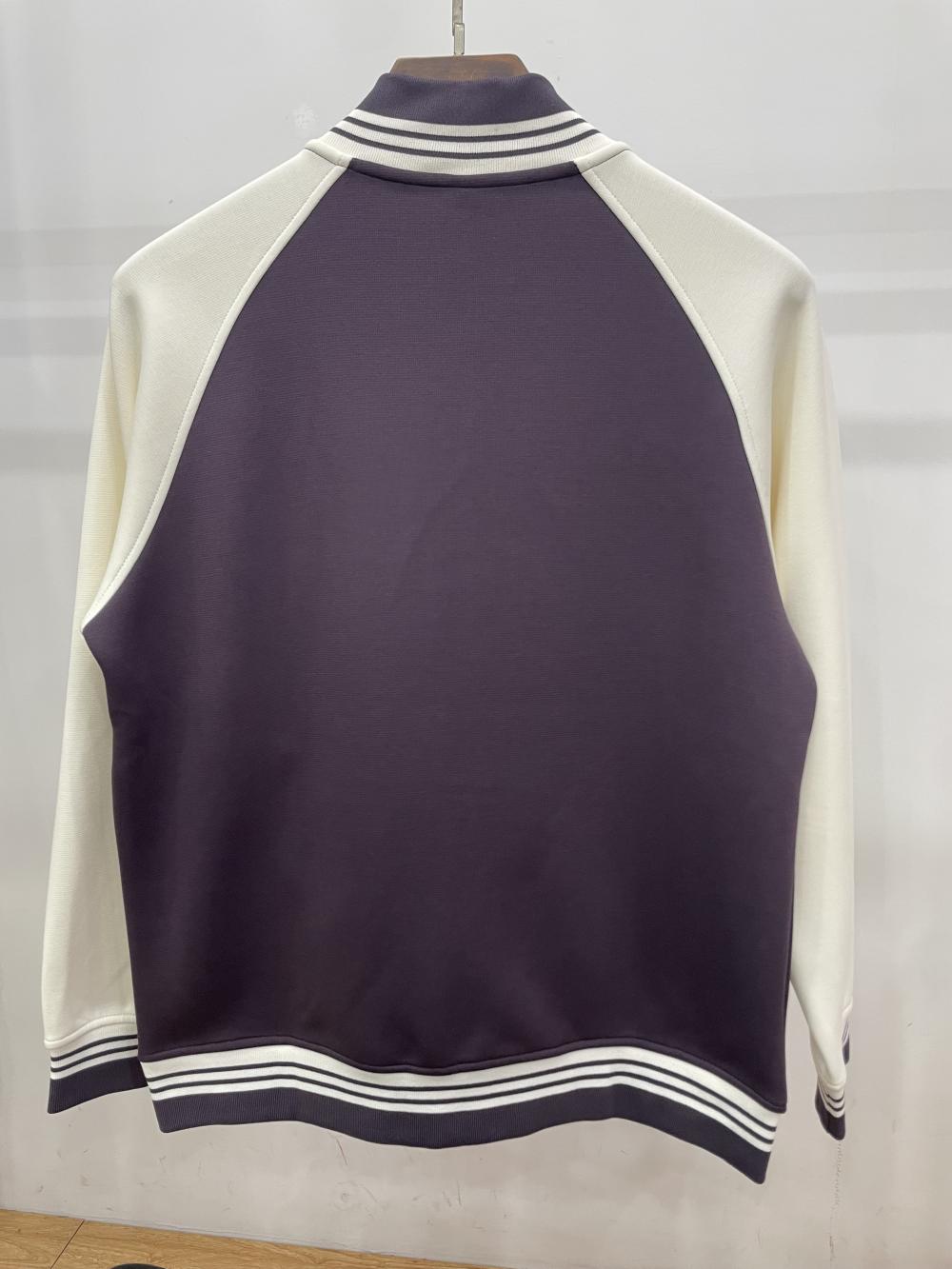 9627#40支380G美式复古棒球服拉链立领外套 卫衣 细节展示 启虎