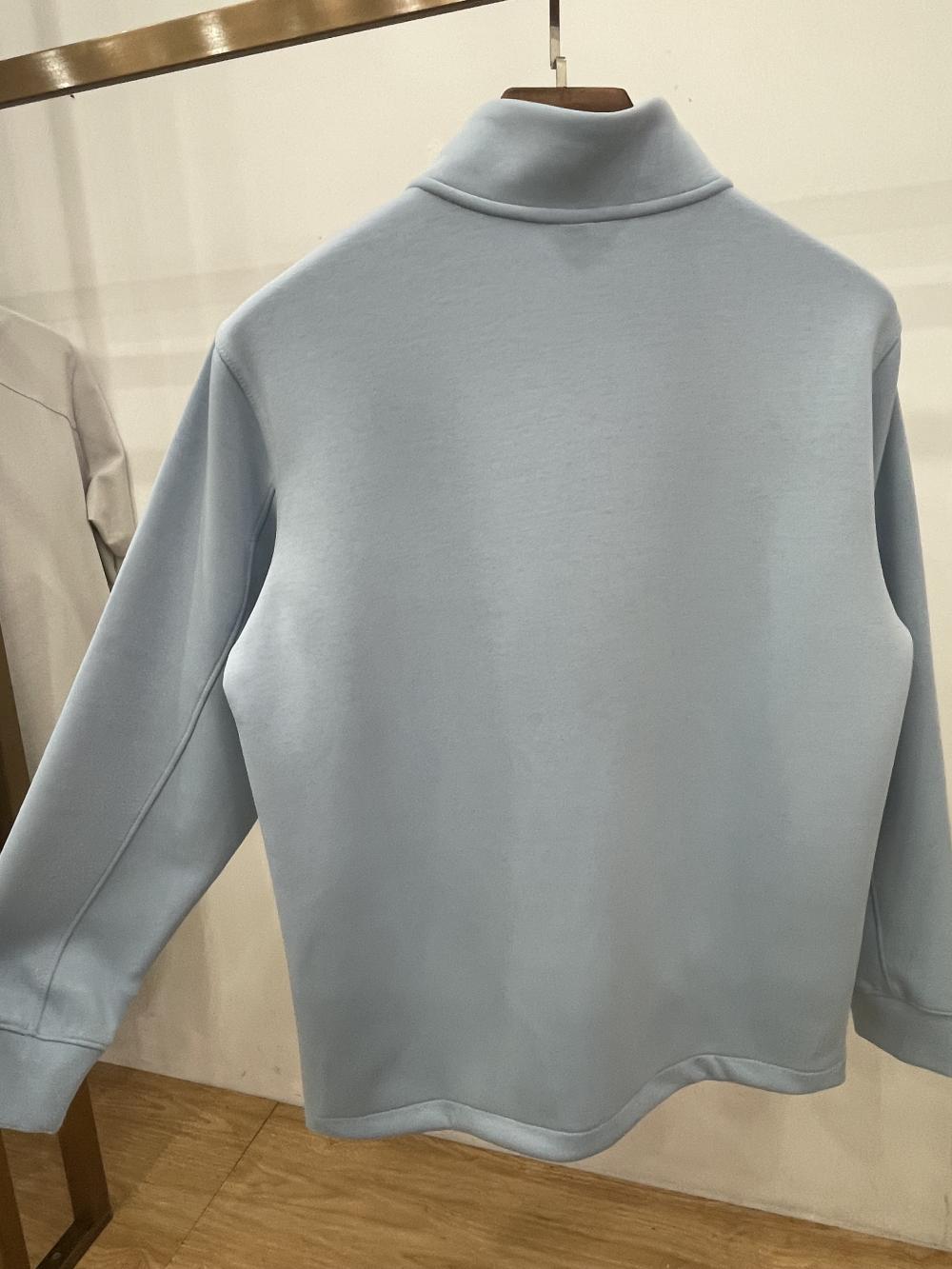 9625#400G五明治液态棉直角切边设计立领外套 卫衣 细节展示 启虎