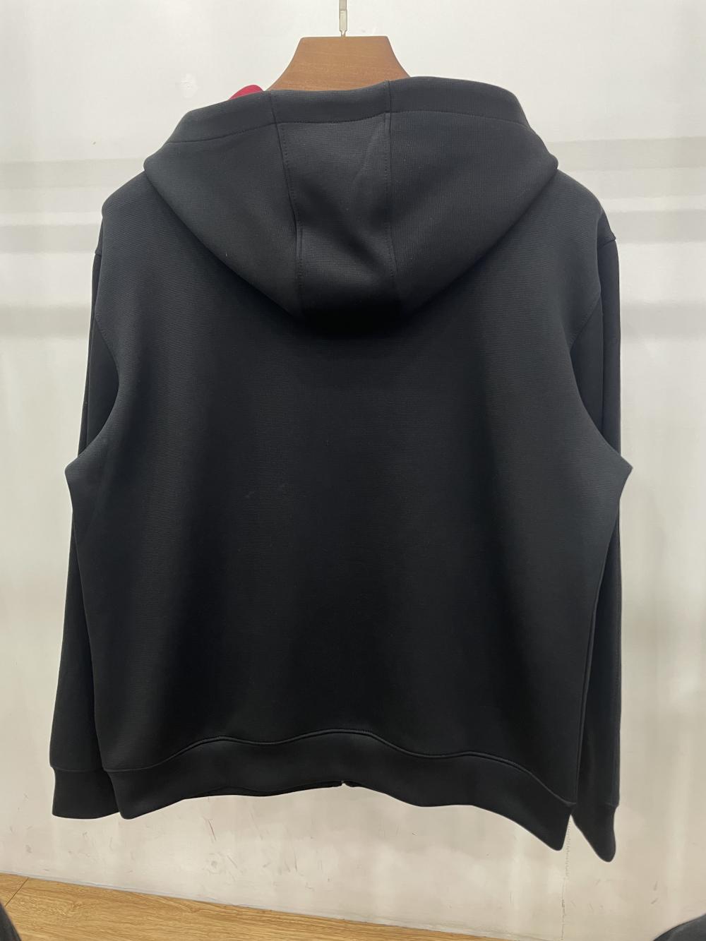 9628#380G撞色连帽潮牌拉链外套 卫衣 细节展示 启虎