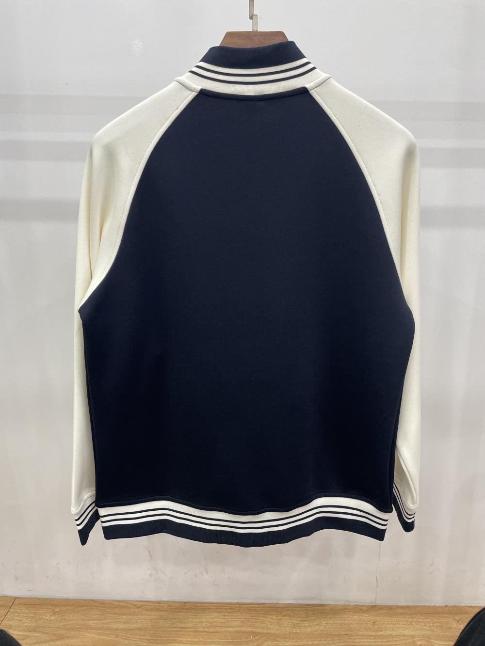 9627#40支380G美式复古棒球服拉链立领外套 卫衣 细节展示 启虎