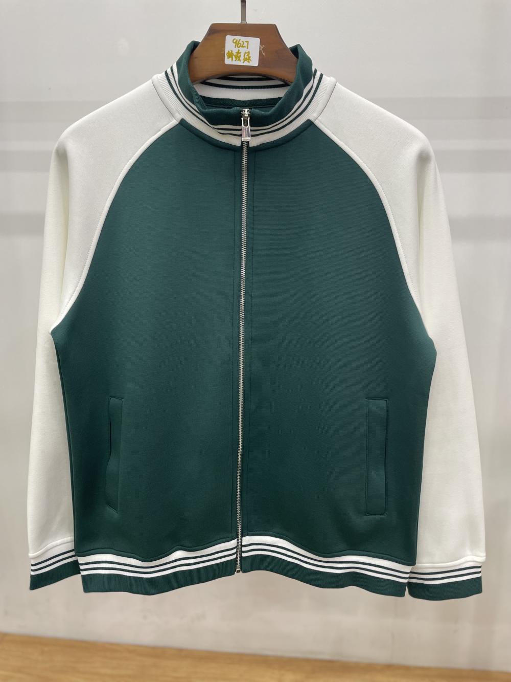 9627#40支380G美式复古棒球服拉链立领外套 卫衣 细节展示 启虎
