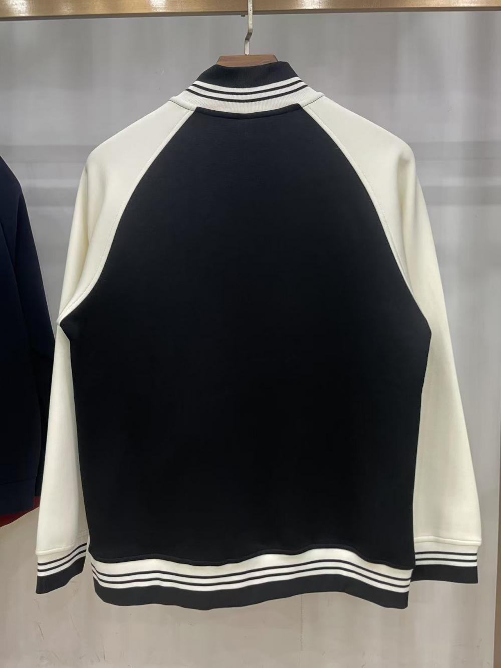 9627#40支380G美式复古棒球服拉链立领外套 卫衣 细节展示 启虎