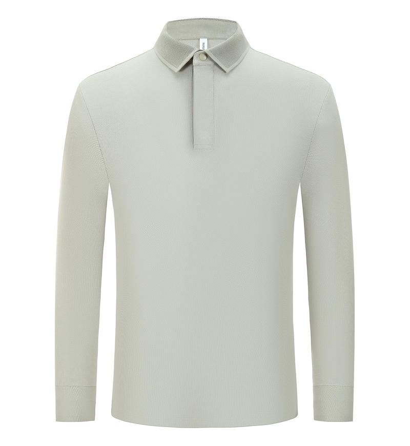 8826低碳长绒棉 宁静绿 长袖 Polo 衫定制