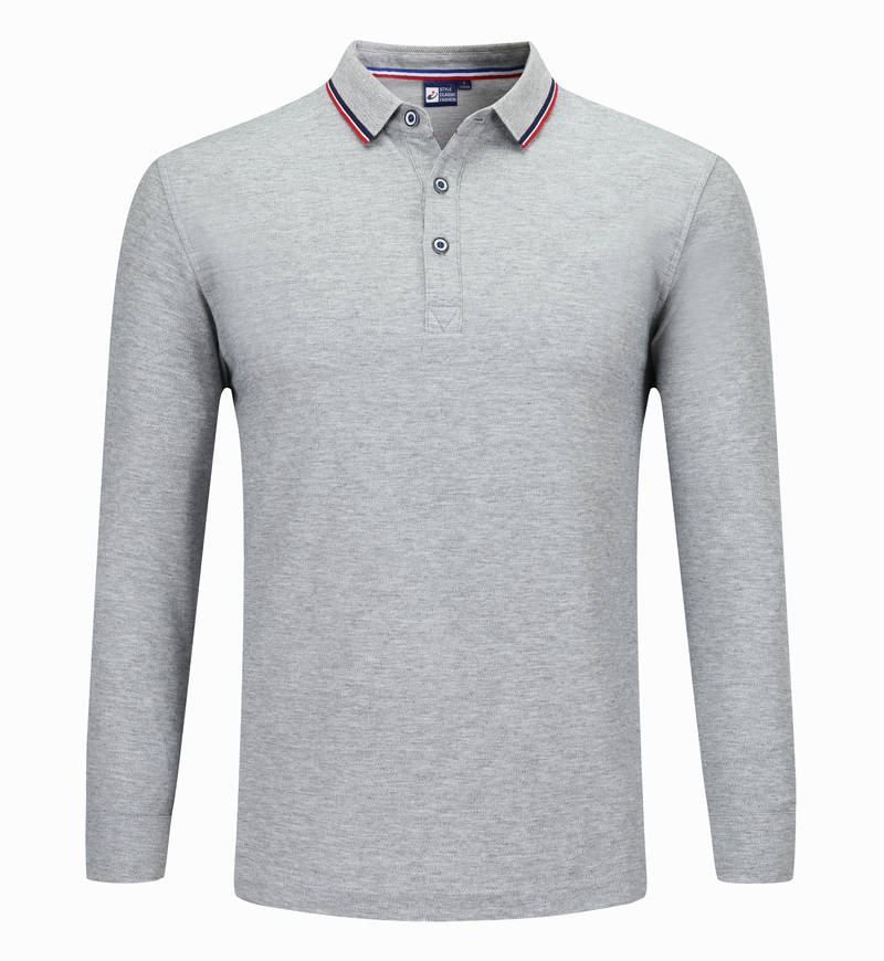 1920#长袖 POLO 衫 花灰色 Polo衫 企业团购定制 启虎