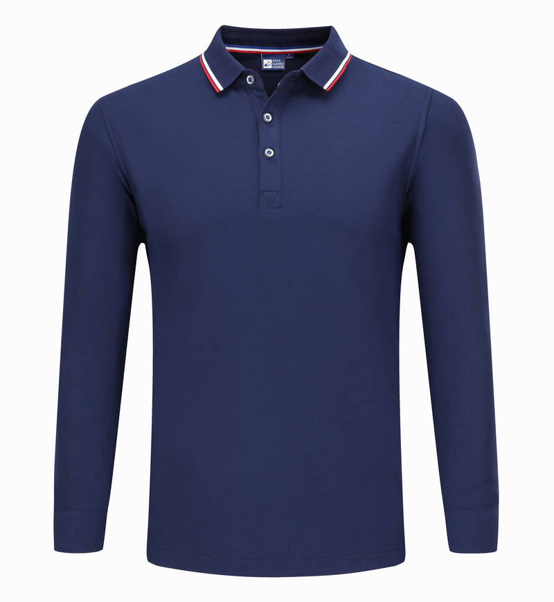 1920#长袖 POLO 衫 藏蓝色 Polo衫 企业团购定制 启虎