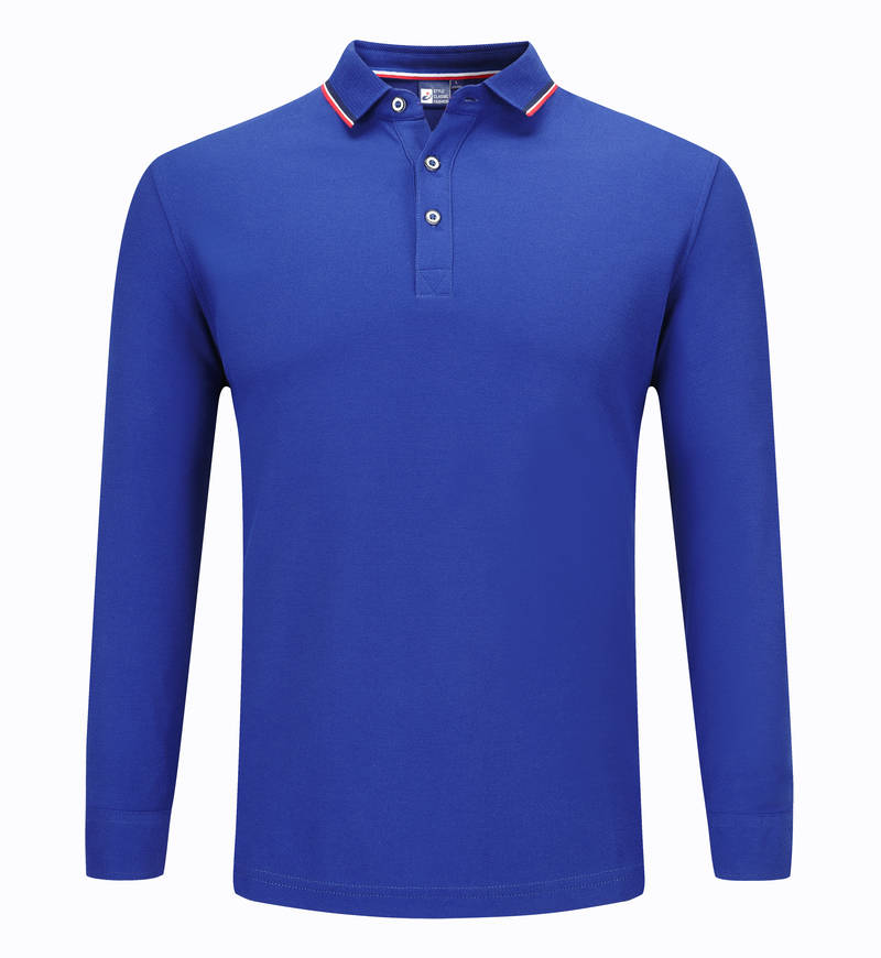 1920#长袖 POLO 衫 宝蓝色 Polo衫 企业团购定制 启虎