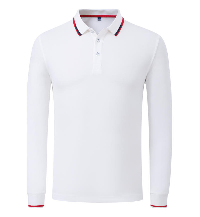 2021#长袖 POLO 衫 白色 Polo衫 企业团购定制 启虎