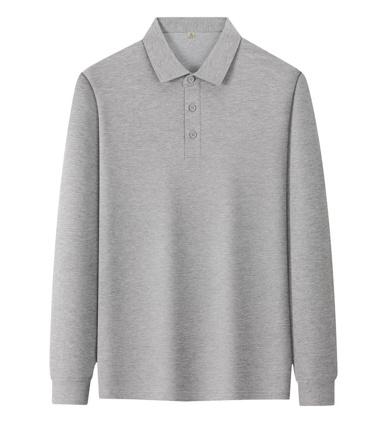 M666#长袖 POLO 衫 花灰 Polo衫 企业团购定制 启虎